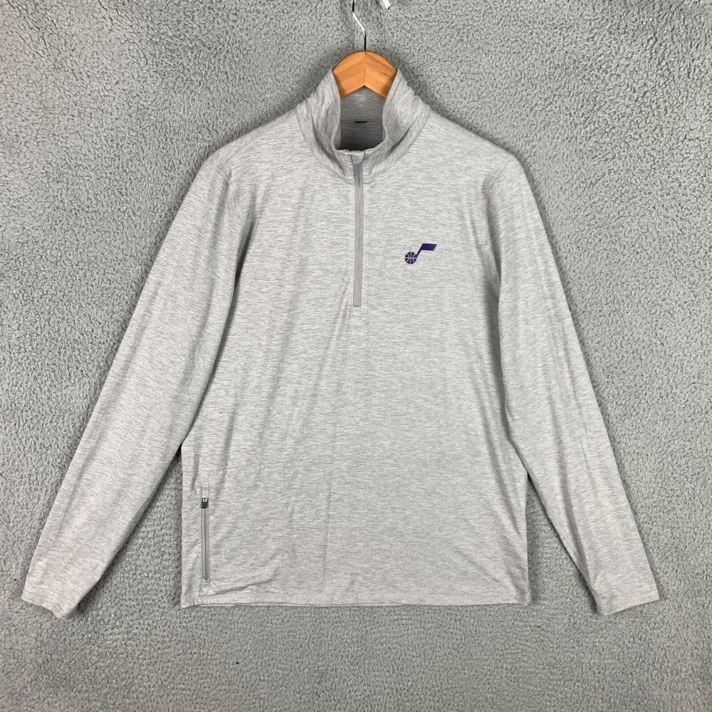 Vuori‎ Ease Performance Half Zip 2.0 Mens Medium Grey Pullover Utah Jazz NBA
